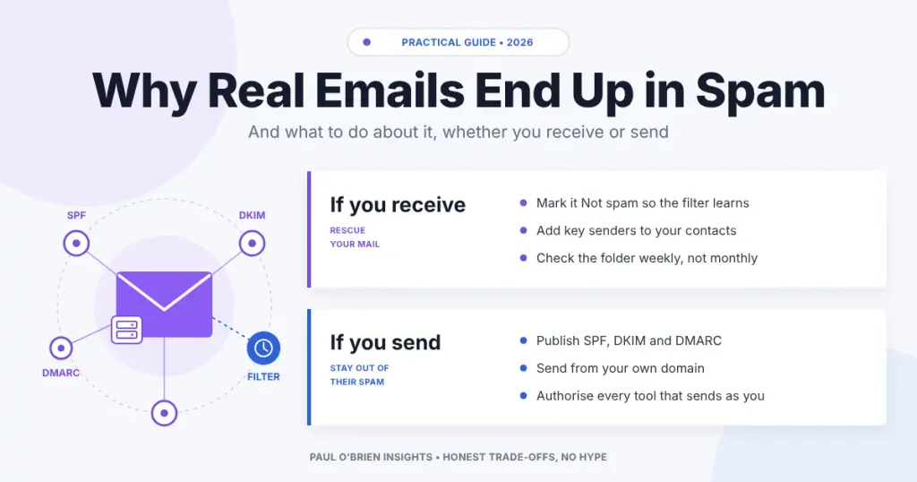 Why Real Emails End Up in Spam: tips for people receiving email and for people sending it